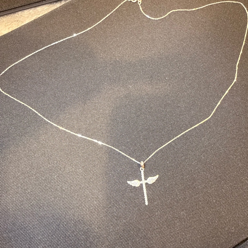 Silver Angel Wing Cross Necklace
Silver Gold Plated (925) 2gr